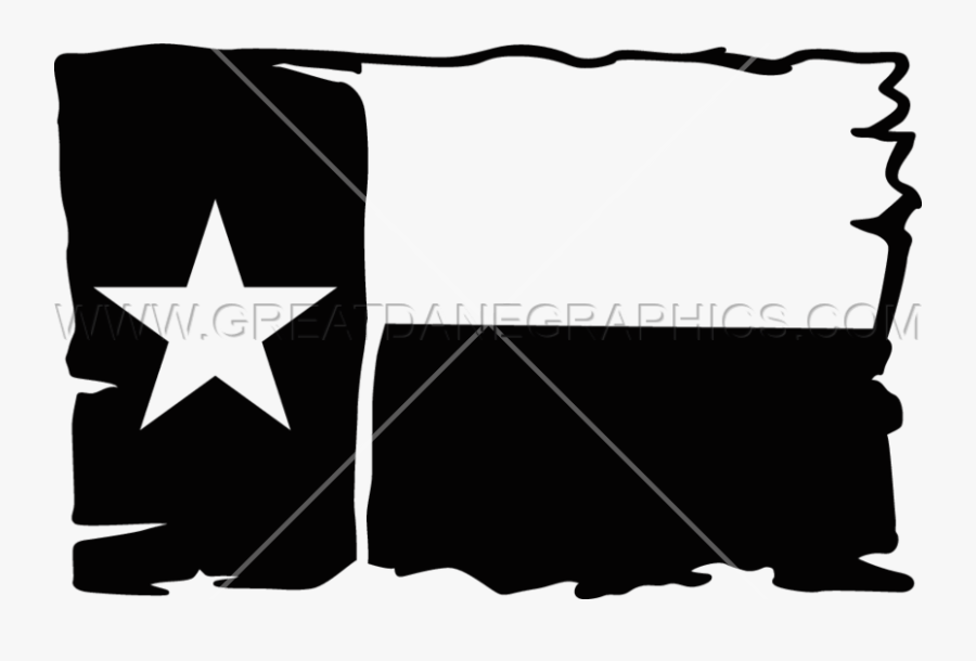 Transparent Flag Banner Clipart Black And White - Flag Of Texas, Transparent Clipart