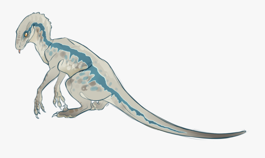 Transparent Velociraptor Clipart - Jurassic World Blue Art, Transparent Clipart