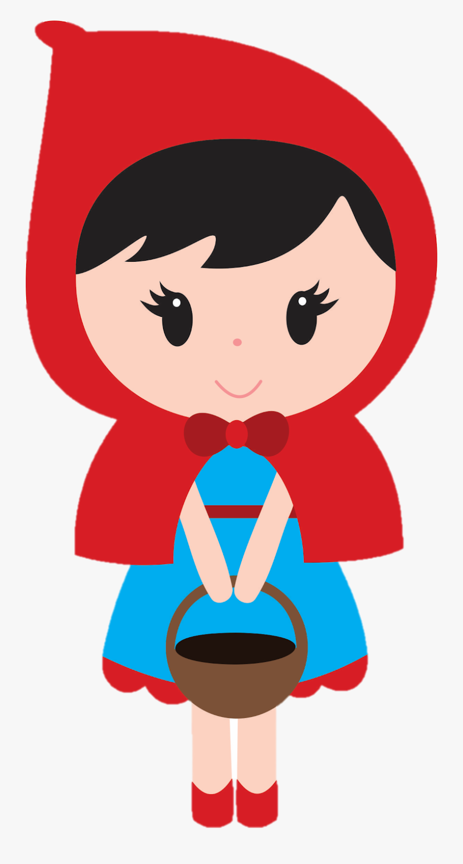 Free Clipart, People Clipart, Kids Clipart - Little Red Riding Hood Easy Drawing, Transparent Clipart