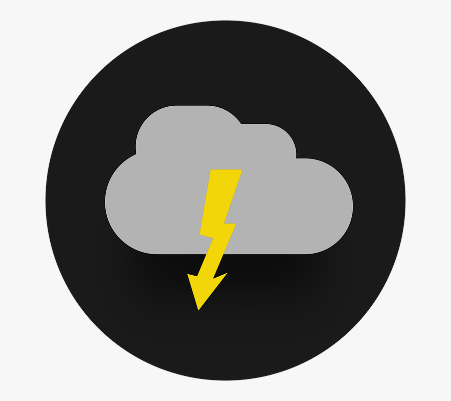 Transparent Flash Symbol Png - Unwetter Icon, Transparent Clipart