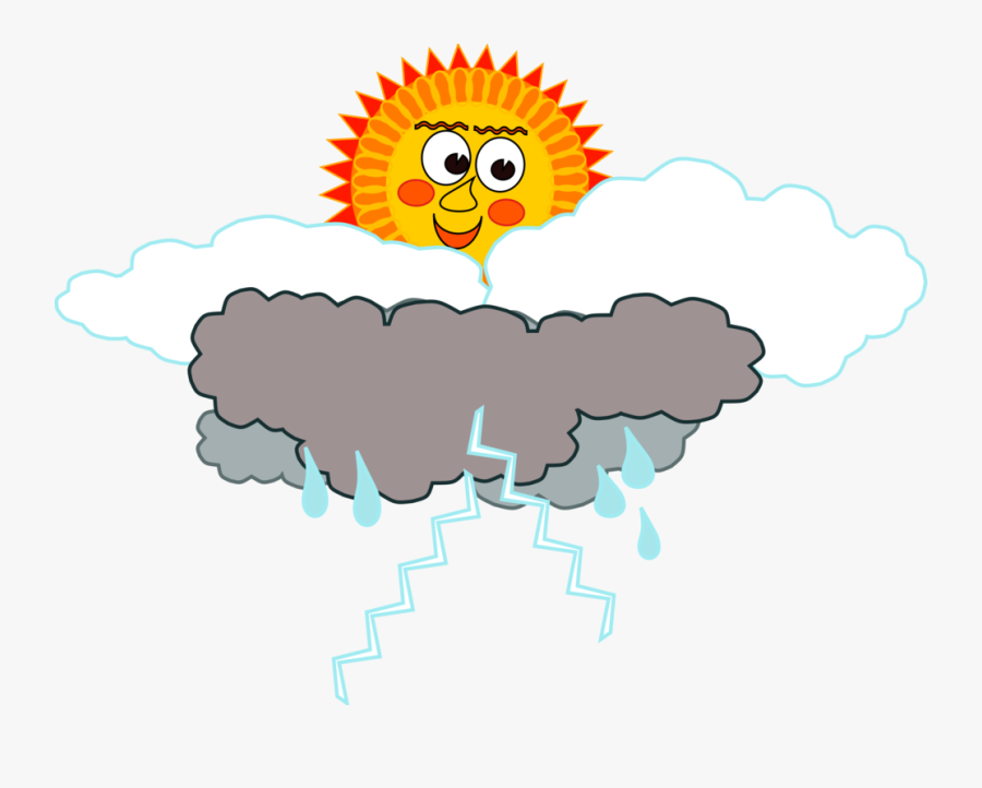 Art,area,text - Sol Com Nuvem De Chuva, Transparent Clipart