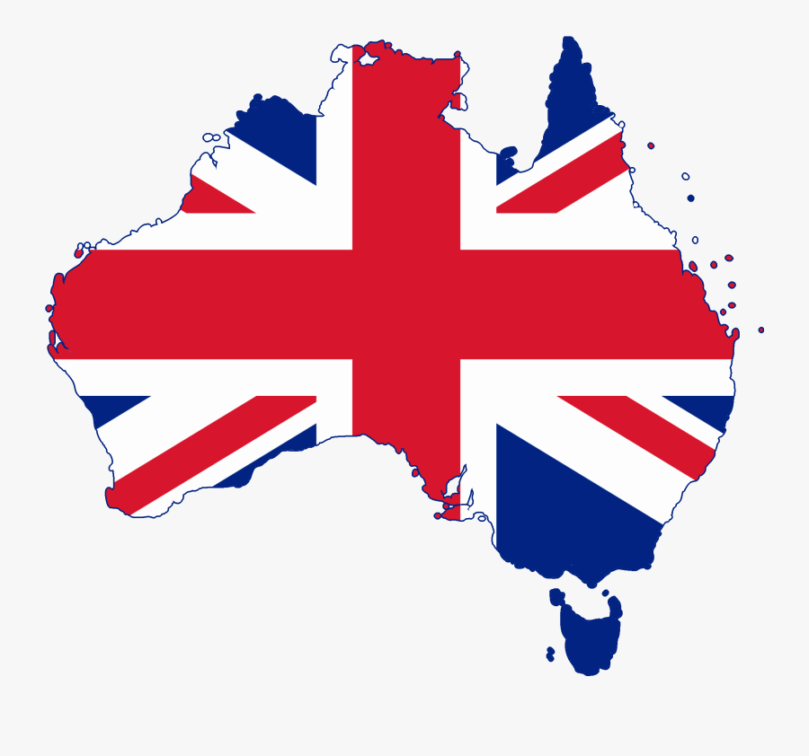 Flag Map Of Australia - United Kingdom Of Australia, Transparent Clipart