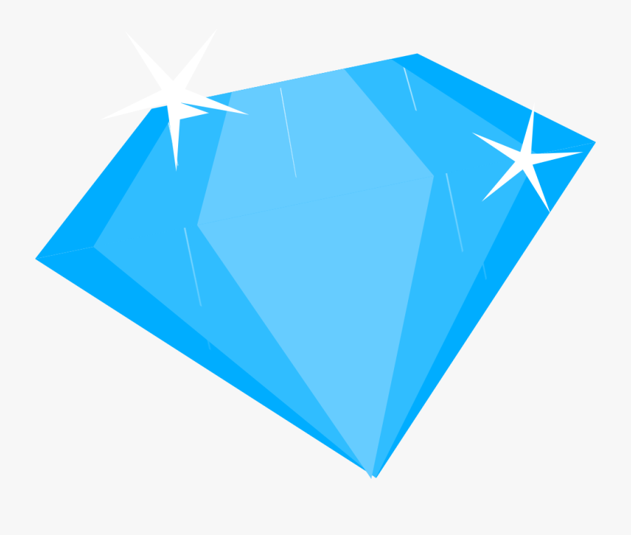 Blue,triangle,angle - Un Diamante Azul Caricatura, Transparent Clipart