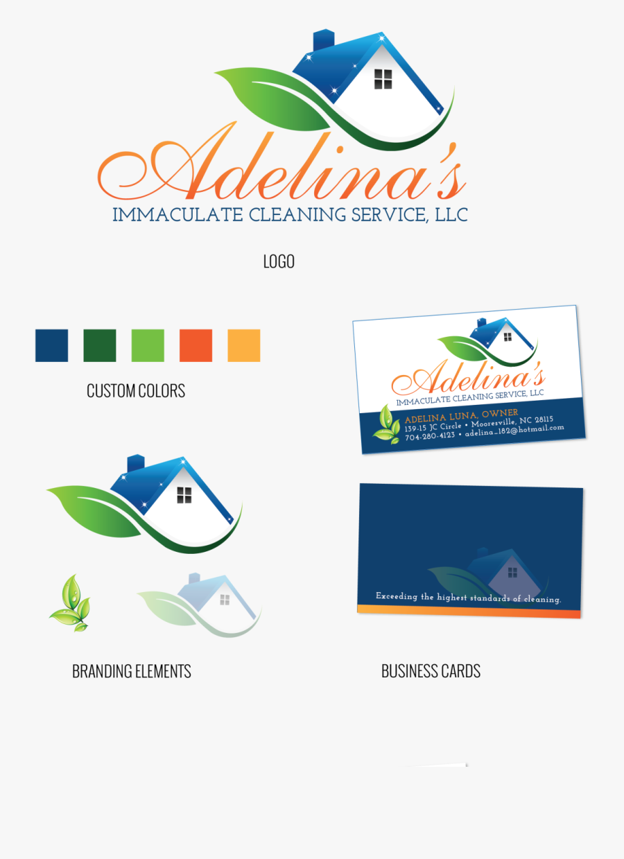 Clip Art Cleaning Services Business Cards Examples - Graphic Design, Transparent Clipart