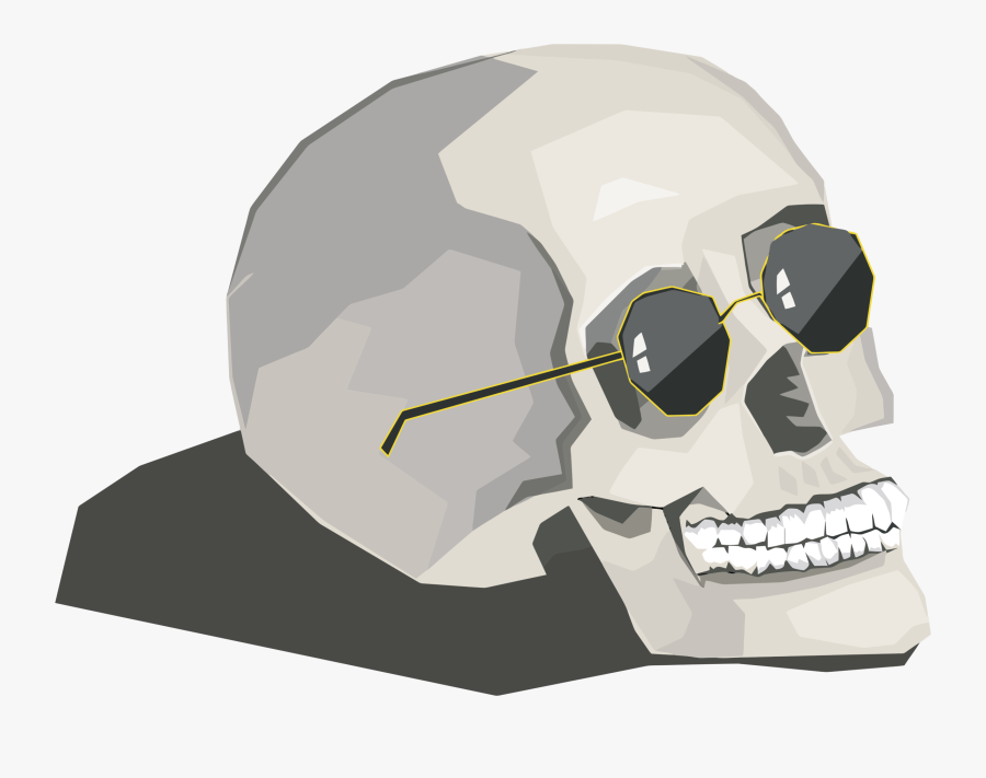 This Free Icons Png Design Of Skull Wearing Sunglasses - Skull With Sunglasses, Transparent Clipart