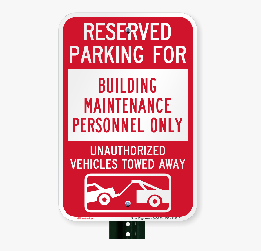 Parking Lot Sign - Reserved Parking For Tenants Only, Transparent Clipart