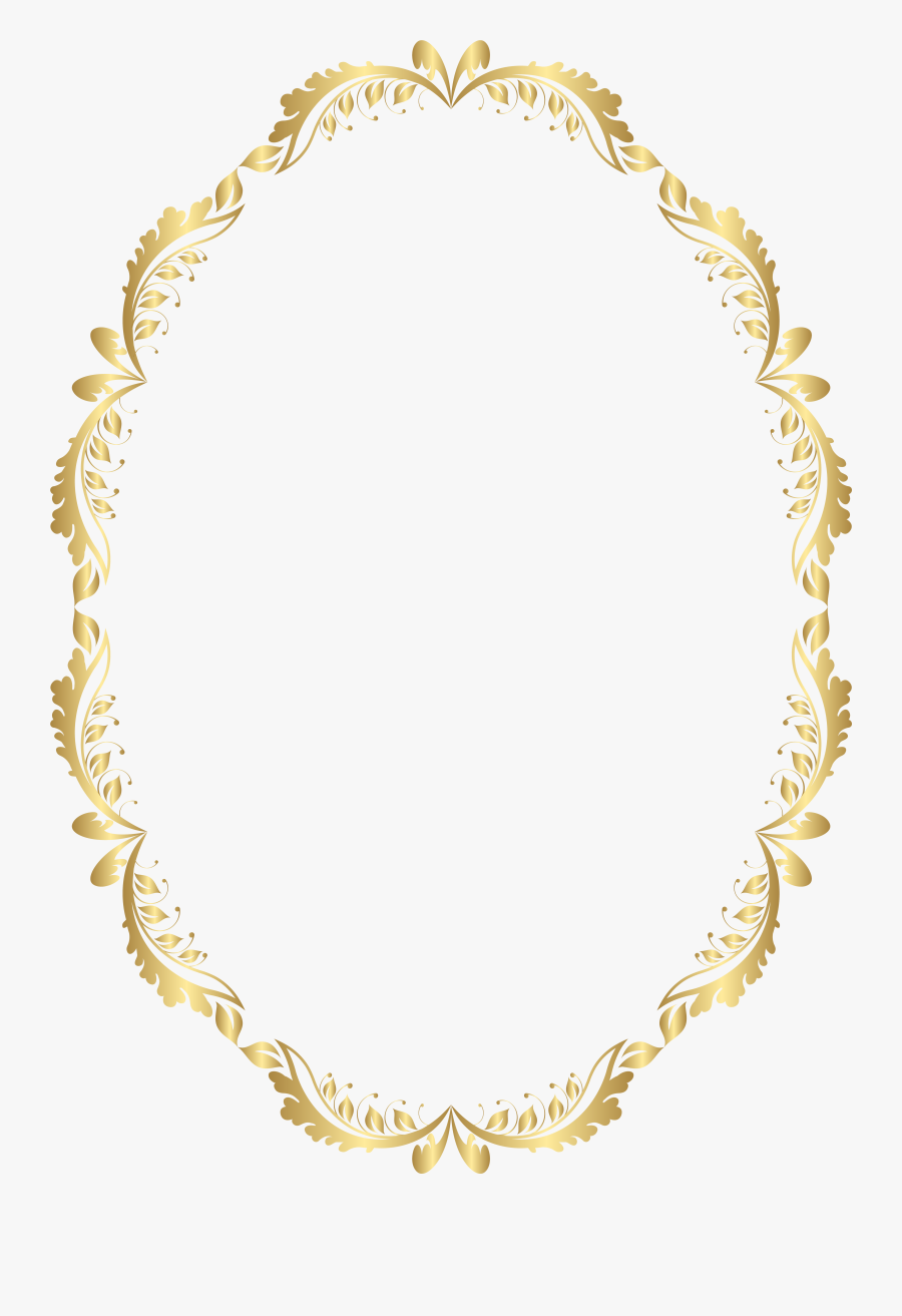 Vector Royalty Free Stock Gold Oval Frame Clipart - Transparent Background Oval Gold Frame Png, Transparent Clipart