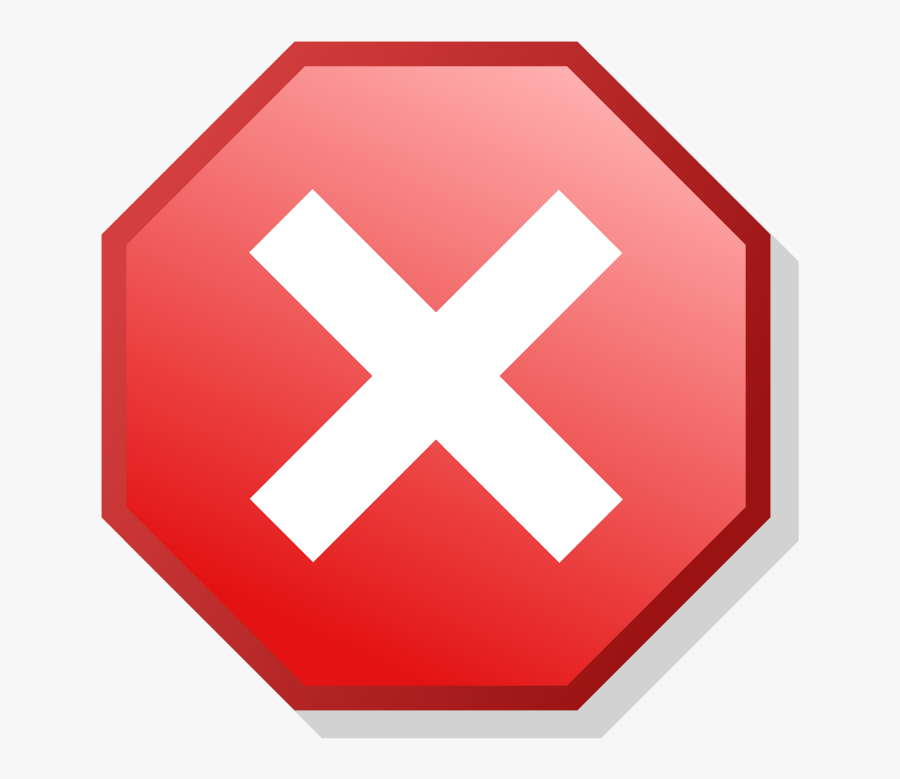 Red X In Circle, Transparent Clipart
