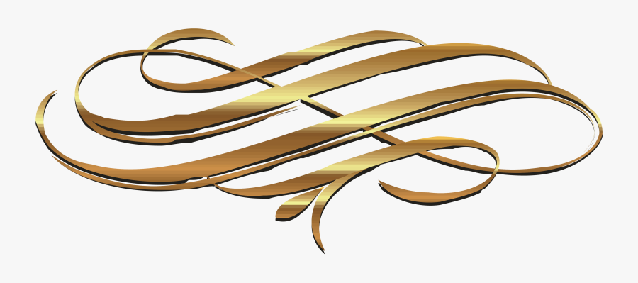 Euclidean Vector Gold - Gold Flourish Png, Transparent Clipart