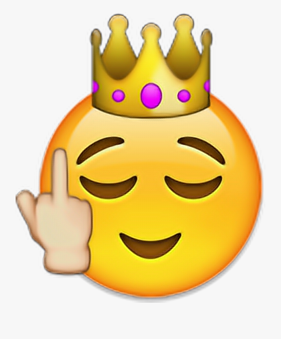 Crown Iphone Emoji Clipart , Png Download - Emoji Iphone Fuck You, Transparent Clipart
