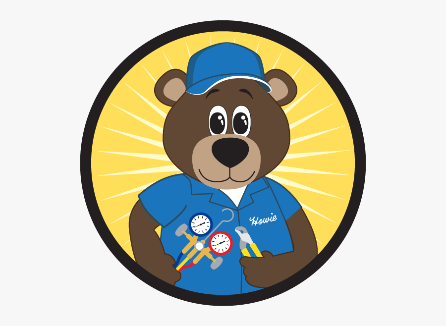 Hvac Bear Mascot, Transparent Clipart