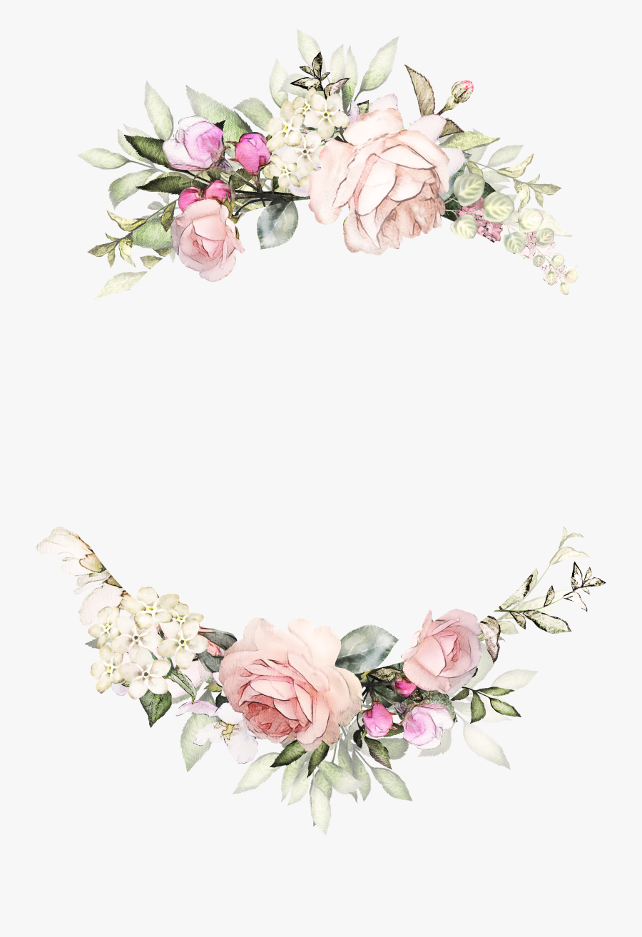 Vintage Rose Wreath Invitations Paper Design Invitation - Flower Background For Invitation, Transparent Clipart