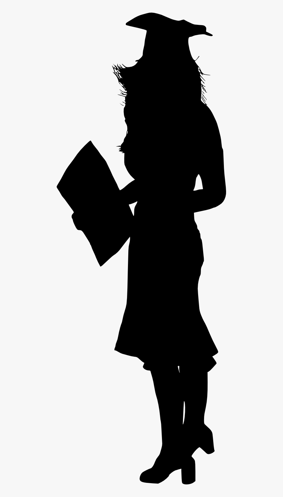 Female Graduate Clipart Silhouette, Transparent Clipart