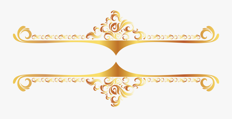 Gold Lines Cliparts - Vector Gold Border Png, Transparent Clipart