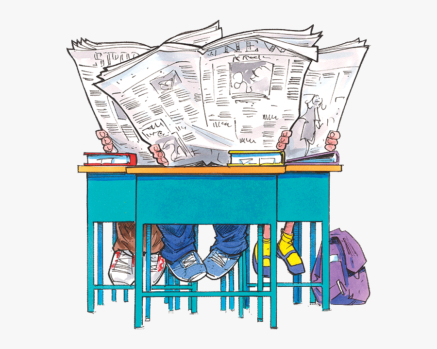 Newspaper Free On Dumielauxepices - Kids Reading Newspapers, Transparent Clipart