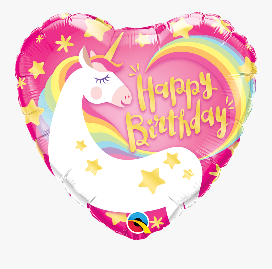 "happy Birthday - Happy Birthday Unicorn Balloon, Transparent Clipart