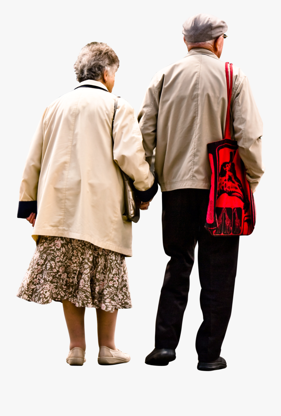 Elderly Couple Holding Hands Walking Garry Knight/cc-attribution - Old People Walking Png, Transparent Clipart