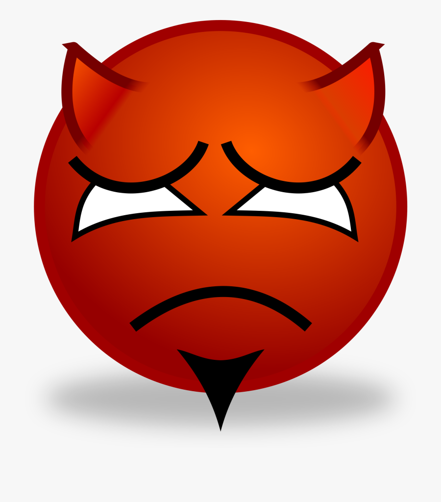 Sad Devil Smiley , Free Transparent Clipart - ClipartKey