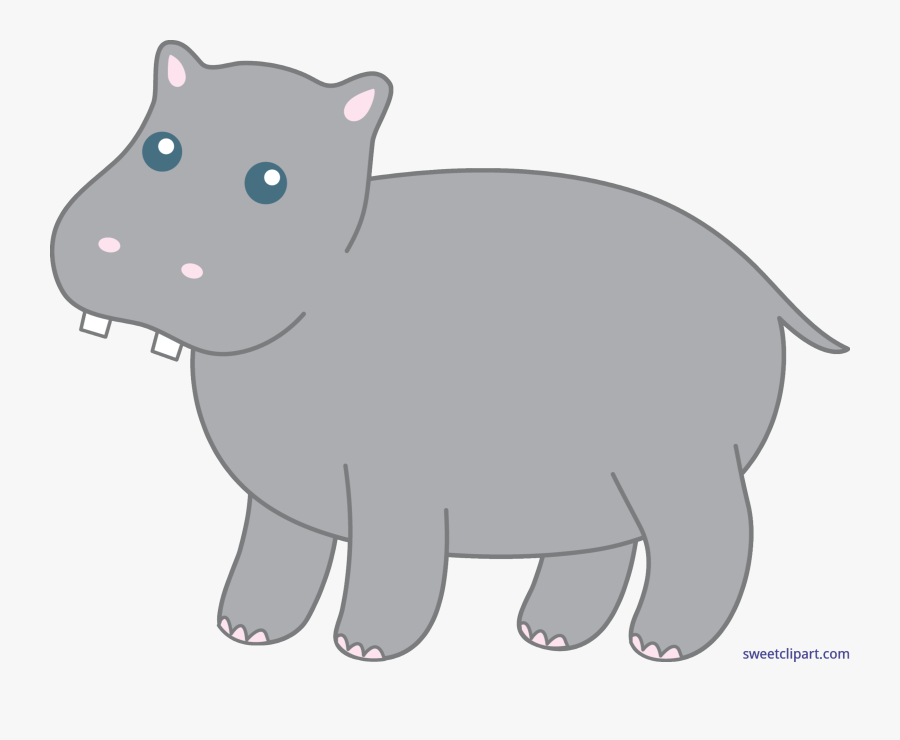 Clipart Hippo Gray Thing - Hippo Clip Art Cute, Transparent Clipart