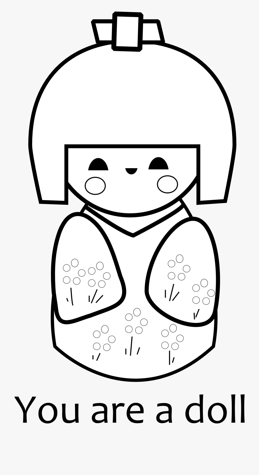 Free Printable Doll Coloring Pages - Japanese Dolls Colouring, Transparent Clipart
