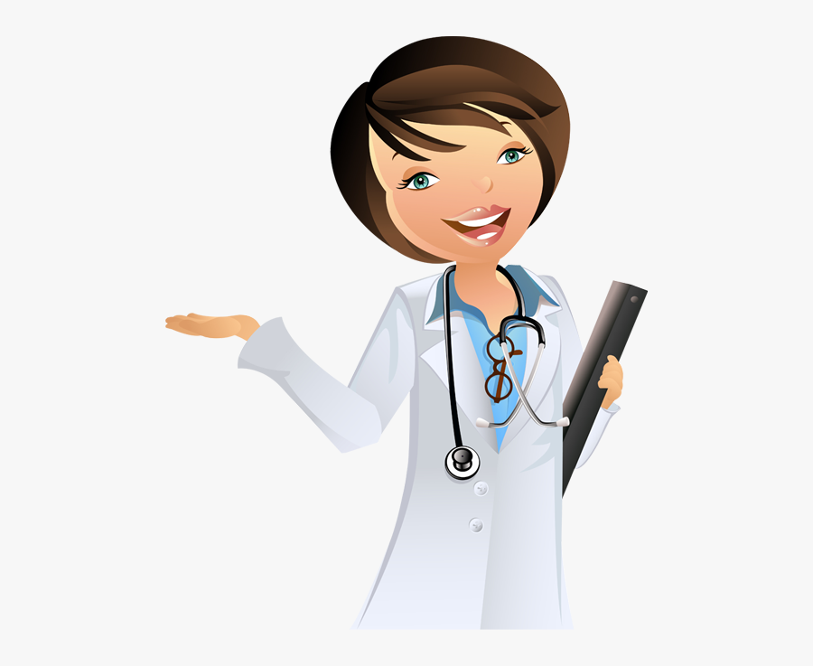 Cartoon Images Of Doctors - Female Doctor Cartoon Png, Transparent Clipart