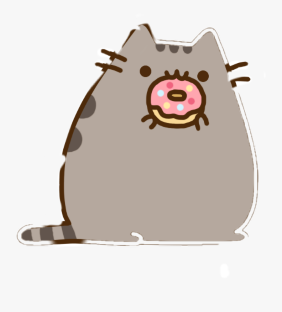 pusheen cat in a donut