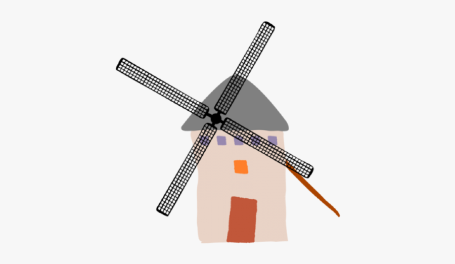 Hippies Clipart Farmer - Windmill .png, Transparent Clipart