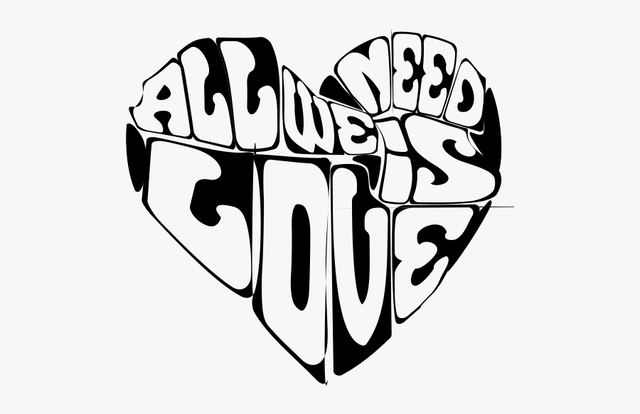 All We Need Is Love - Transparent 60's Clip Art, Transparent Clipart
