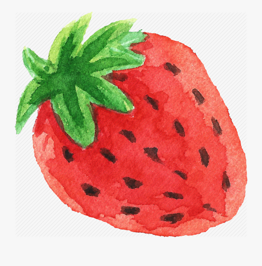 Strawberry Watercolor, Transparent Clipart