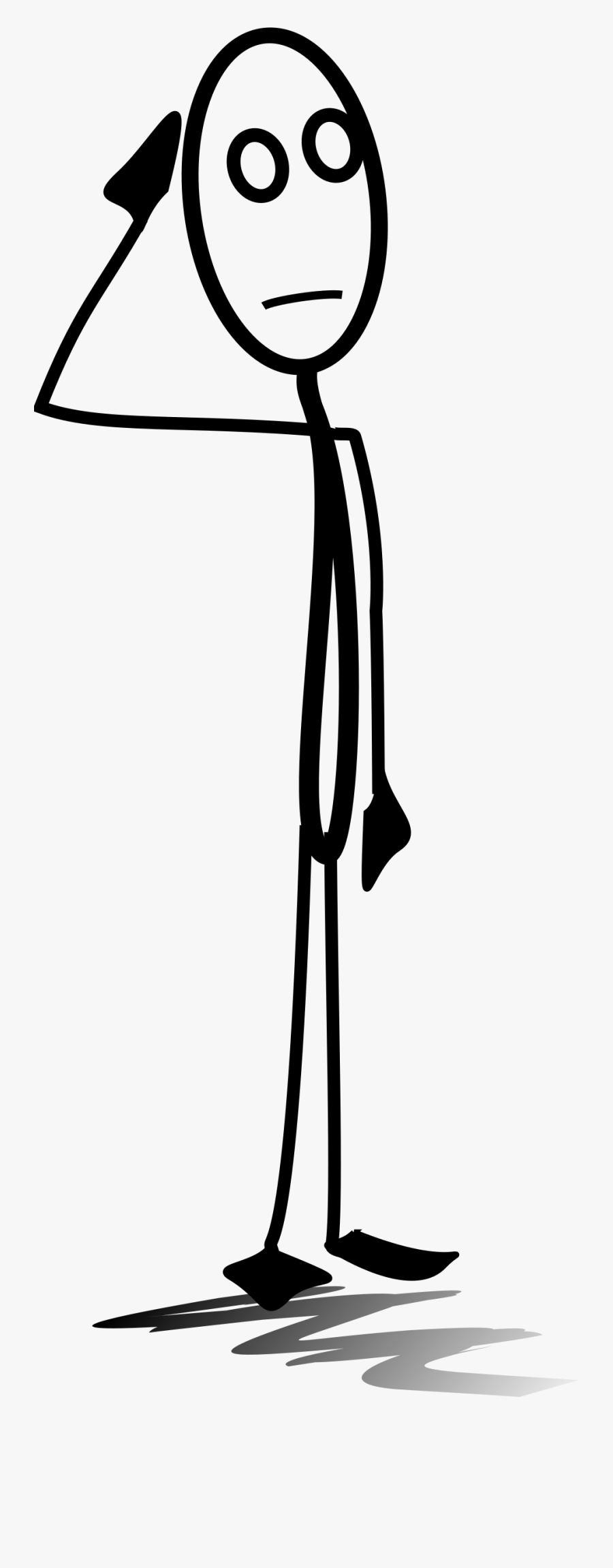 Stick Figure Thinking Png, Transparent Clipart