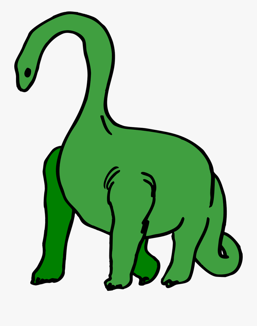 Dinosaur Reptile Ancient - Long Necked Dinosaur Cartoon, Transparent Clipart