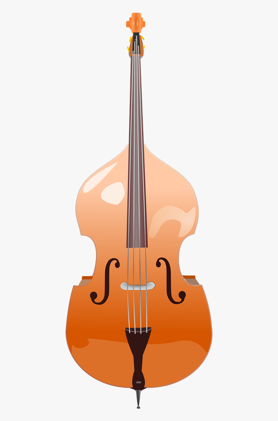 Double Bass Bass Guitar String Instruments - Double Bass Png, Transparent Clipart