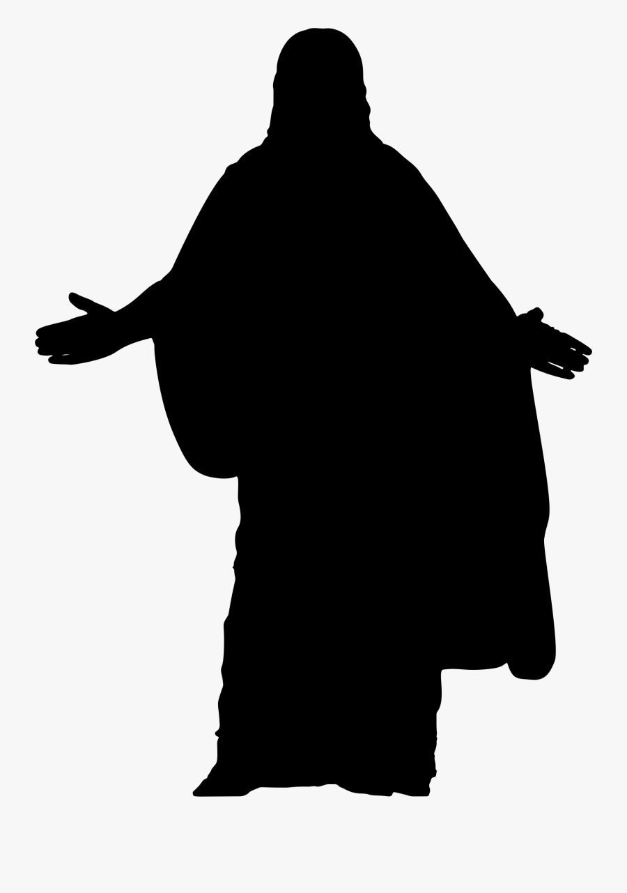 Standing Black Bear Silhouette , Png Download - Jesus Silhouette Png ...