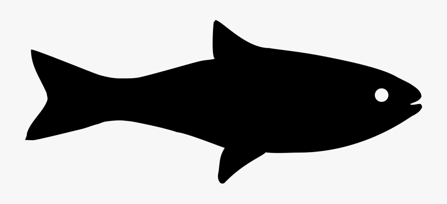 Fish Icon - Simple Fish Silhouette, Transparent Clipart