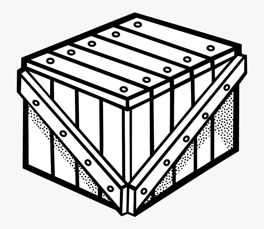 Crate Clipart Free For Download - Crate Black And White, Transparent Clipart