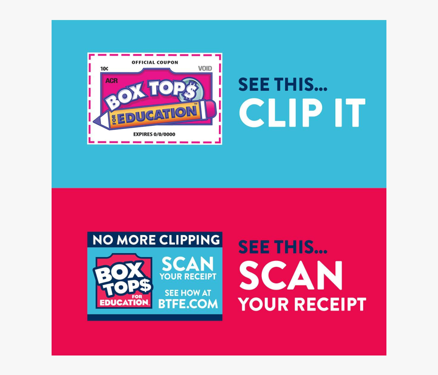 Box Tops For Education Clips - Scan Box Tops For Education, Transparent Clipart