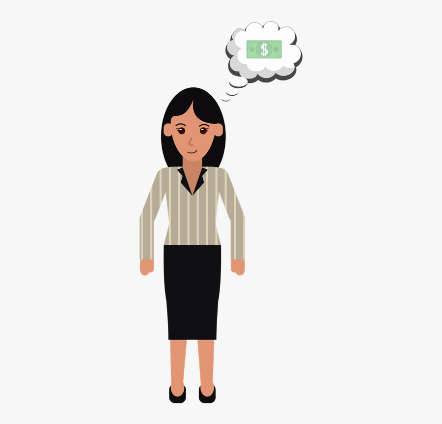 Female Cartoon Character Asking A Question Png, Transparent Clipart