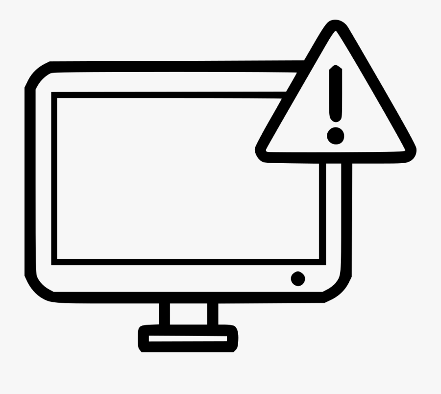 Screen Warning Computer Desktop Monitor Alert Comments - Warning Deep Excavation Sign, Transparent Clipart