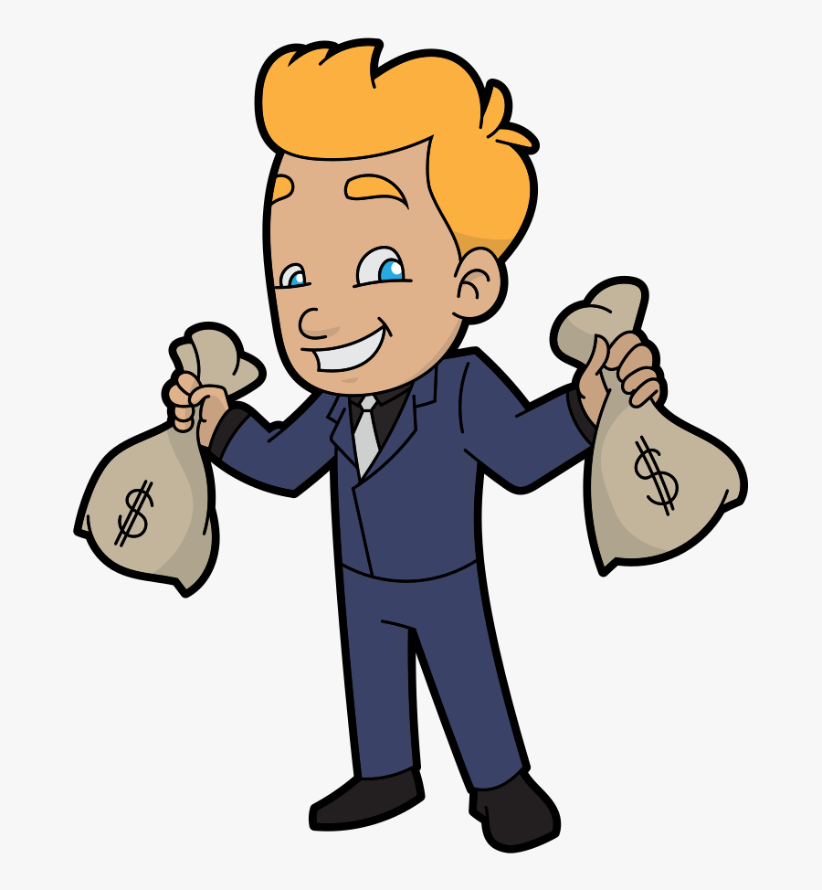 Cartoon Guy With Money , Free Transparent Clipart - ClipartKey