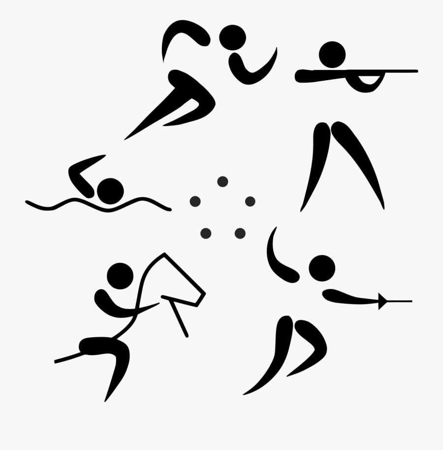 Modern Pentathlon Logo, Transparent Clipart