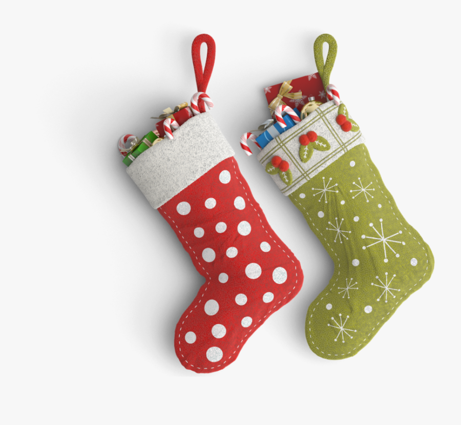 Christmas Stocking Full Of Toys And Treats - Christmas Stocking, Transparent Clipart