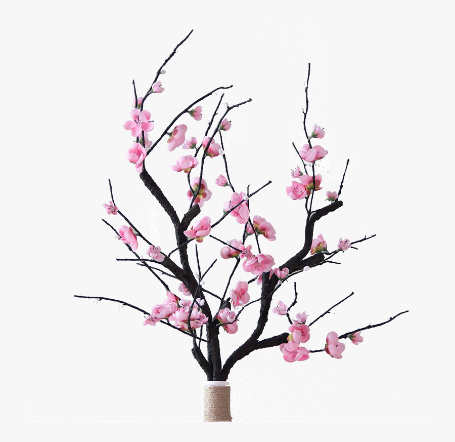 Transparent Peach Flowers Png - Flower Arrangements In Dry Branches, Transparent Clipart