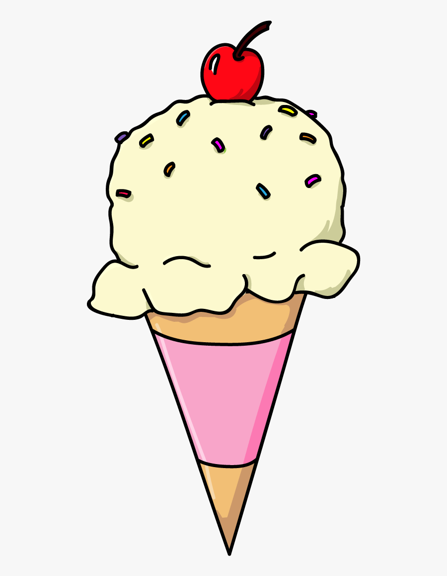 Transparent Vanilla Ice Cream Cone Png - Vanilla Ice Cream Clipart Png, Transparent Clipart