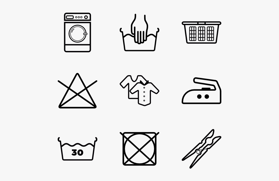 Iron Icons - Proper Care Of Clothes, Transparent Clipart