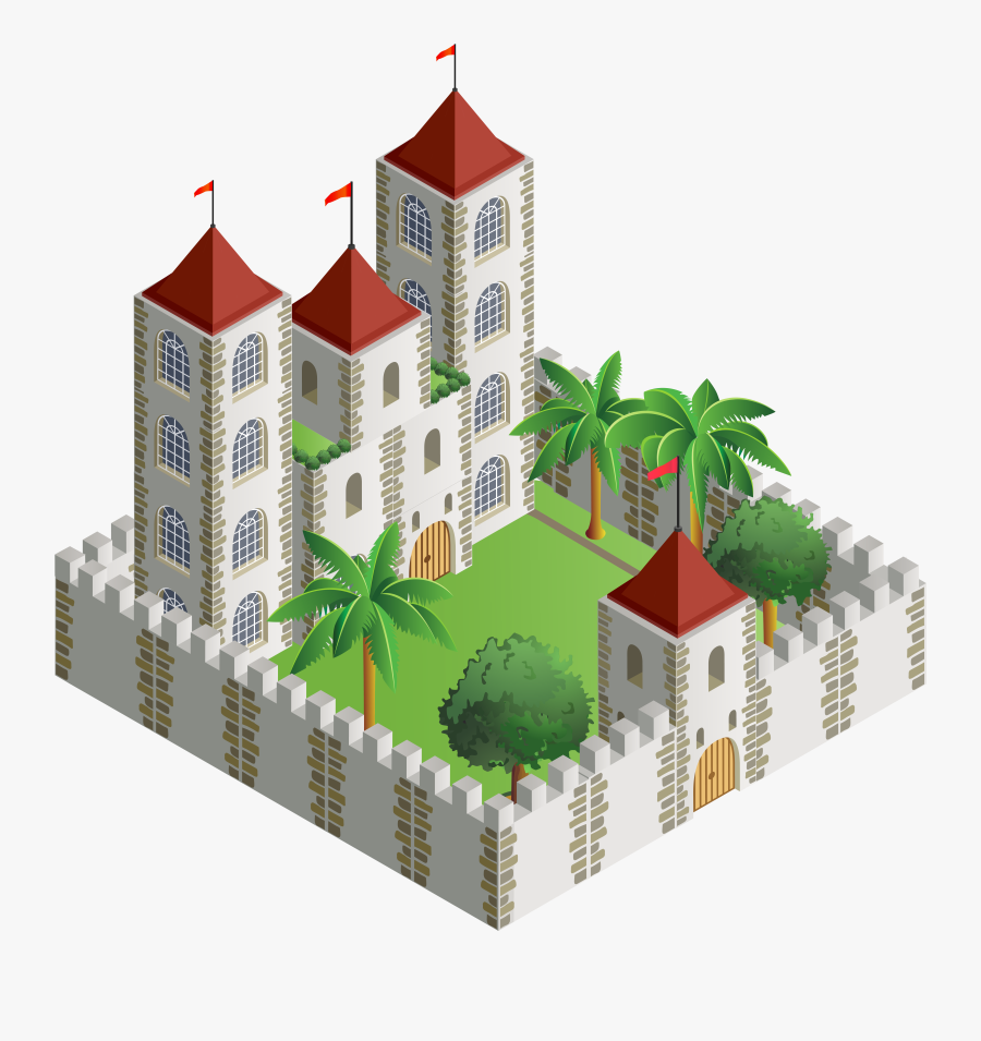 3d Castle Castle Png Clipart Image - Castle Drawing In Computer, Transparent Clipart