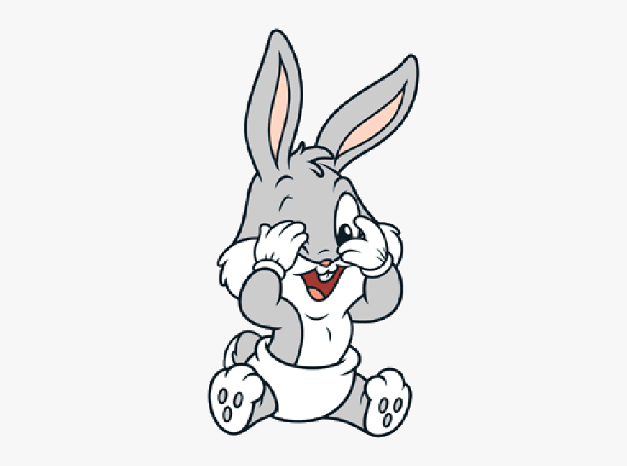 Cute Bunnies Sprouting Bugs Cartoon Selling Rabbit - Bugs Bunny Baby Png, Transparent Clipart