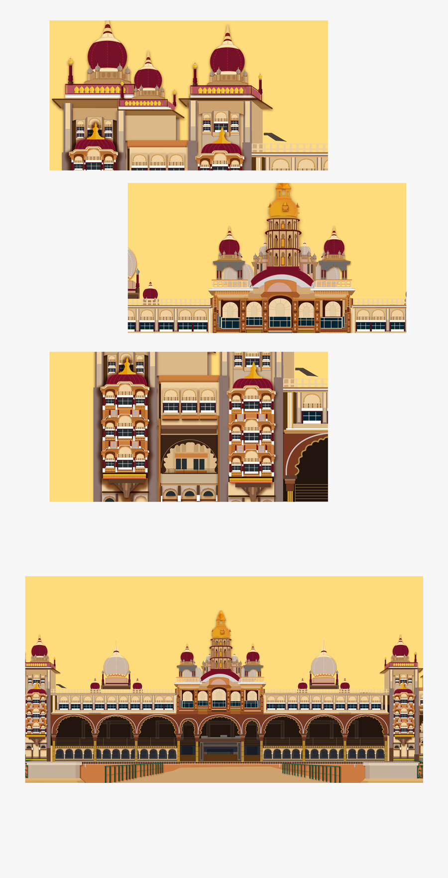 Mysore Palace In Art Png, Transparent Clipart