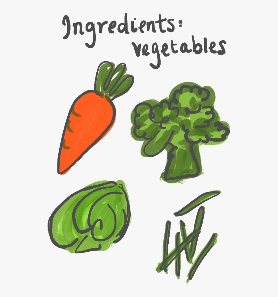 Ingredients Vegetables Illustration, Transparent Clipart