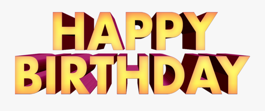 Happy Birthday Png Text 3d Free Downloads - Poster, Transparent Clipart