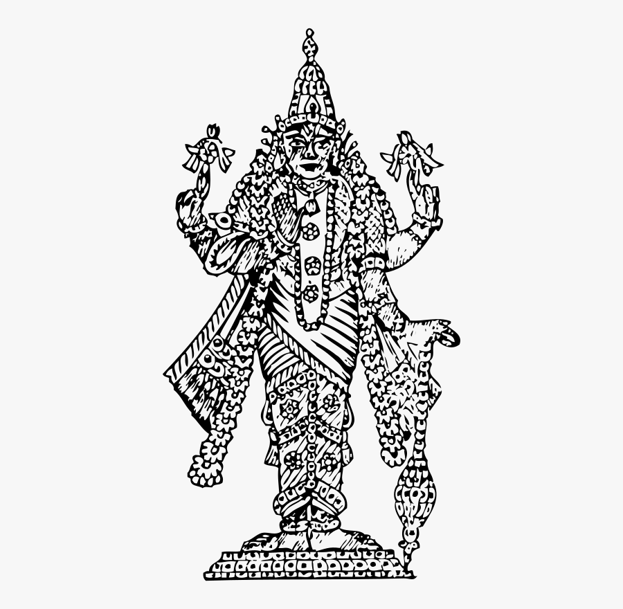 Vishnu Perumal God Line Art Free Transparent Clipart Clipartkey